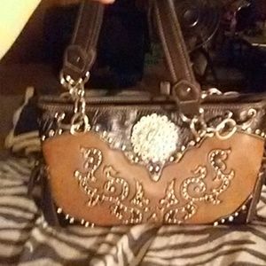 BLAZIN ROXX BROWN WESTERN SATCHEL $8.00
